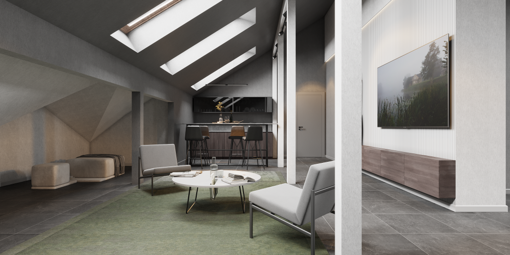 Интерьер двухуровневой квартиры в Зеленоградске - изображение 9